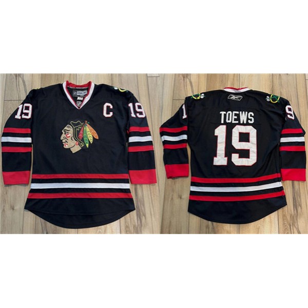 Chicago Blackhawks #19 Jonathan Toews Black Stitched Jersey