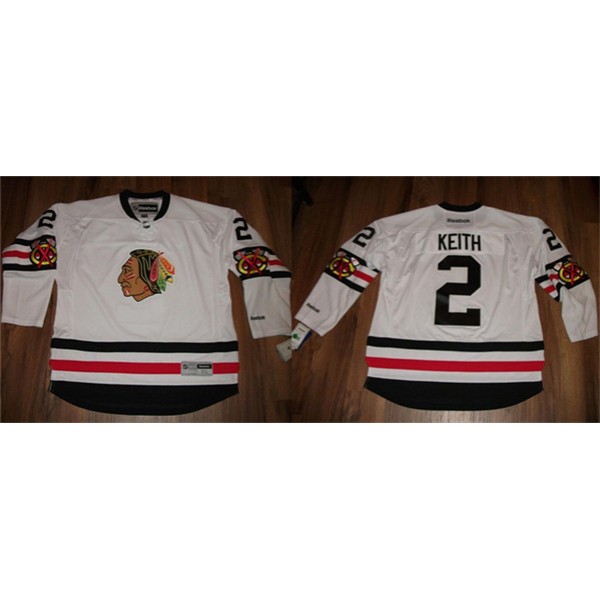 Chicago Blackhawks #2 Duncan Keith White Stitched Jersey