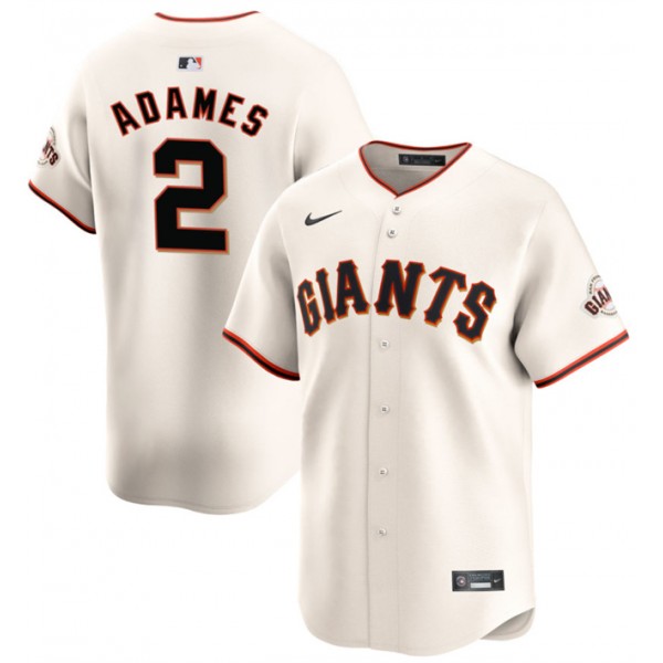 San Francisco Giants #2 Willy Adames Cream 2024 Home Limited Stitched Jersey
