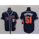 San Diego Padres #51 Trevor Hoffman Navy 1998 World Series Cool Base Stitched Jersey