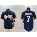 Houston Astros #7 C.J. Stroud Navy Cactus Jack Style Vapor Premier Limited Stitched Jersey