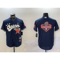 Houston Astros Navy Team Big Logo Cactus Jack Style Vapor Premier Limited Stitched Jersey