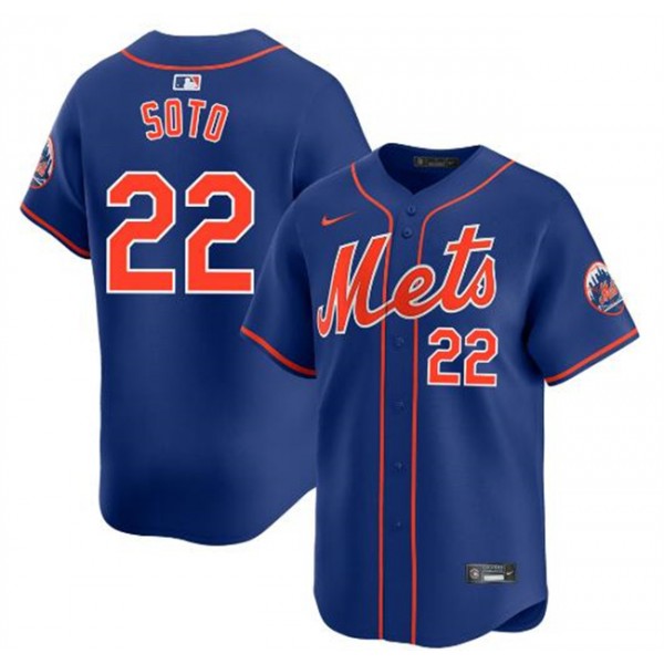 New York Mets #22 Juan Soto Royal 2024 Alternate Limited Stitched Jersey
