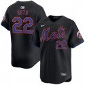 New York Mets #22 Juan Soto Black 2024 Alternate Limited Stitched Jersey
