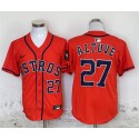 Houston Astros #27 Jose Altuve Orange Limited Stitched Jersey