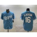 Kansas City Royals #16 Bo Jackson Blue Cool Base Stitched Jersey