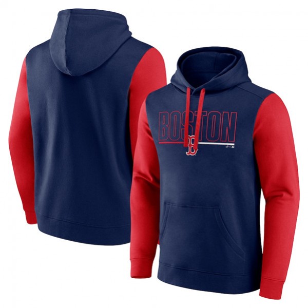 Boston Red Sox Navy Outline Fleece Pullover Hoodie