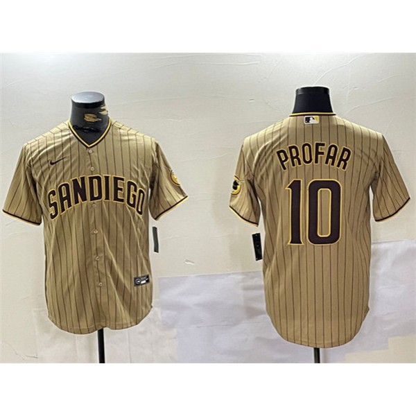 San Diego Padres #10 Jurickson Profar Tan Cool Base Stitched Jersey