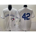 Toronto Blue Jays #42 Jackie Robinson White Cool Base Stitched Jersey