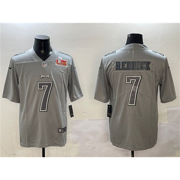 Philadelphia Eagles #7 Haason Reddick Gray 2025 Super Bowl LIX Patch Atmosphere Fashion Vapor Untouchable Limited Stitched Jersey