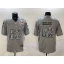 Philadelphia Eagles #62 Jason Kelce Gray 2025 Super Bowl LIX Patch Atmosphere Fashion Vapor Untouchable Limited Stitched Jersey