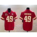 Kansas City Chiefs #49 Daniel Sorensen Red 2025 Super Bowl LIX Patch Vapor Untouchable Limited Stitched Jersey