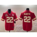 Kansas City Chiefs #22 Trent McDuffie Red 2025 Super Bowl LIX Patch Vapor Untouchable Limited Stitched Jersey