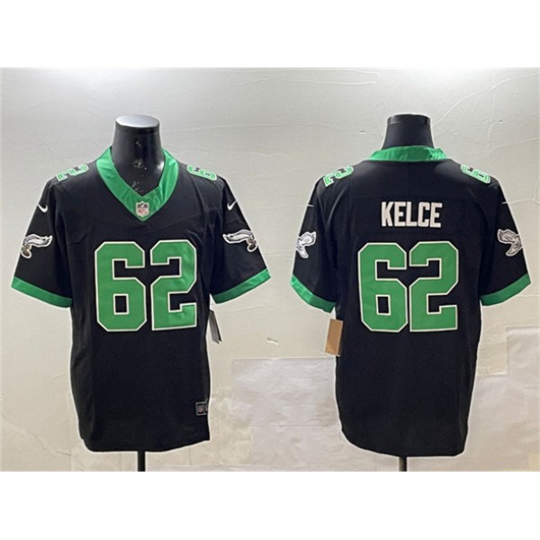 Philadelphia Eagles #62 Jason Kelce Black F.U.S.E. Vapor Untouchable Limited Stitched Jersey
