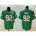Philadelphia Eagles #92 Reggie White Green 2025 Super Bowl LIX Patch F.U.S.E. Throwback Vapor Untouchable Limited Stitched Jersey