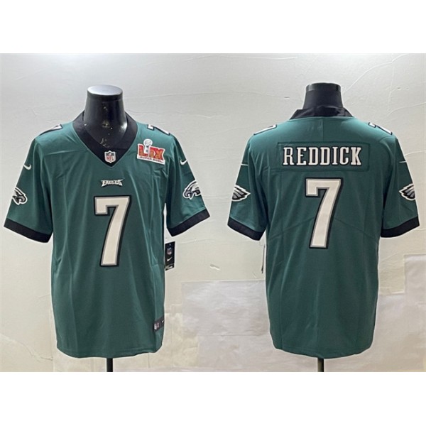 Philadelphia Eagles #7 Haason Reddick Green 2025 Super Bowl LIX Patch Vapor Untouchable Limited Stitched Jersey
