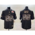 Philadelphia Eagles #86 Zach Ertz Black Gold 2025 Super Bowl LIX Patch Vapor Untouchable Limited Stitched Jersey
