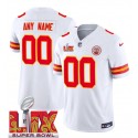Kansas City Chiefs Custom White F.U.S.E. 2025 Super Bowl LIX Patch Vapor Untouchable Limited Stitched Jersey