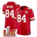 Kansas City Chiefs #84 Justin Watson Red 2025 F.U.S.E. Super Bowl LIX Patch Vapor Untouchable Limited Stitched Jersey