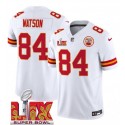 Kansas City Chiefs #84 Justin Watson White 2025 F.U.S.E. Super Bowl LIX Patch Vapor Untouchable Limited Stitched Jersey