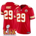 Kansas City Chiefs #29 Kareem Hunt Red 2025 F.U.S.E. Super Bowl LIX Patch Vapor Untouchable Limited Stitched Jersey