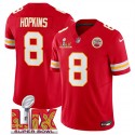 Kansas City Chiefs #8 DeAndre Hopkins Red 2025 F.U.S.E. Super Bowl LIX Patch Vapor Untouchable Limited Stitched Jersey