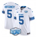Detroit Lions #5 David Montgomery White 2024 NFC North Champions F.U.S.E. Vapor Limited Stitched Jersey
