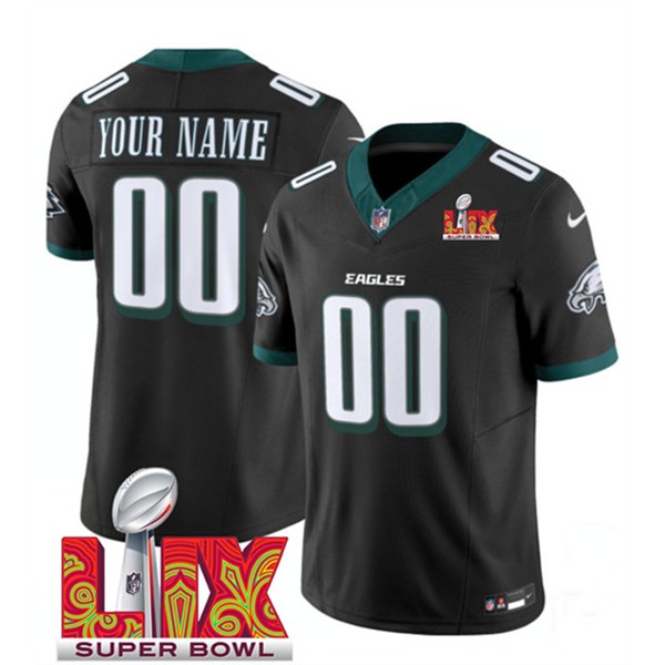 Philadelphia Eagles Custom Black 2024 New F.U.S.E. Vapor Untouchable Limited Stitched Jersey