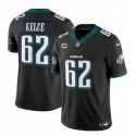 Philadelphia Eagles #62 Jason Kelce Black 2024 New With 4-Star C Patch F.U.S.E. Vapor Untouchable Limited Jersey
