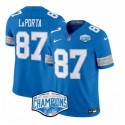 Detroit Lions #87 Sam LaPorta Blue 2024 NFC North Champions F.U.S.E. Vapor Limited Stitched Jersey