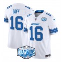 Detroit Lions #16 Jared Goff White 2024 NFC North Champions F.U.S.E. Vapor Limited Stitched Jersey
