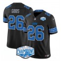 Detroit Lions #26 Jahmyr Gibbs Black 2024 NFC North Champions F.U.S.E. Vapor Limited Stitched Jersey