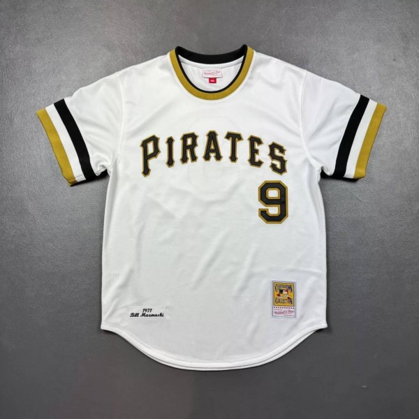 Pittsburgh Pirates #9 Bill Mazeroski 1971 White Cool Base Stitched Jersey