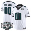 Philadelphia Eagles Custom White 2024 New NFC East Champions F.U.S.E. Vapor Untouchable Limited Stitched Jersey