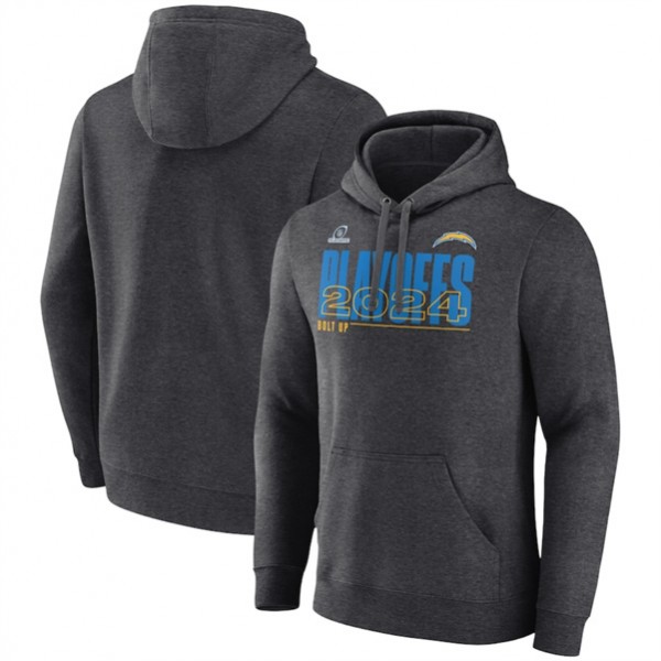 Los Angeles Chargers Gray Performance Pullover Hoodie