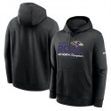 Baltimore Ravens Black 2024 AFC North Champions Locker Room Trophy Collection Pullover Hoodie