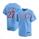 Chicago Cubs #27 Seiya Suzuki Blue 2024 25 2nd Alternate Limited Stitched Jersey