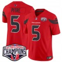 Houston Texans #5 Jalen Pitre Red F.U.S.E. 2024 AFC South Division Champions Vapor Limited Stitched Jersey