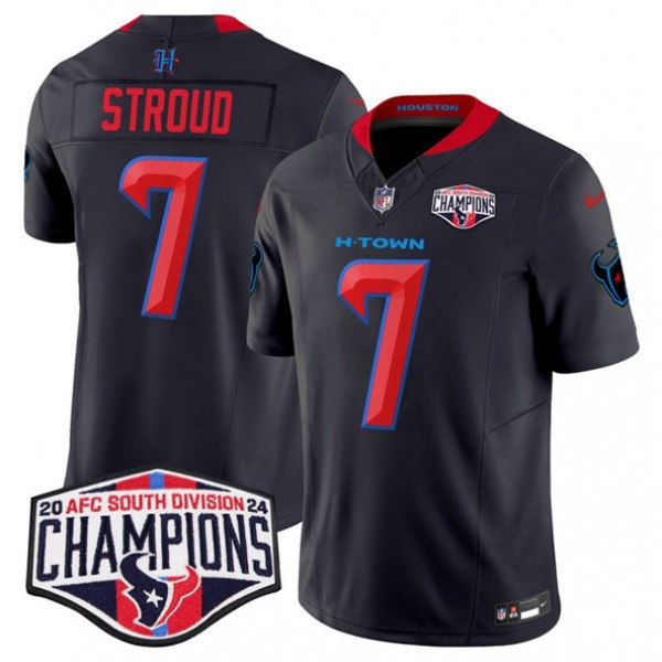 Houston Texans #7 C.J. Stroud Navy 2nd Alternate F.U.S.E. 2024 AFC South Division Champions Vapor Limited Stitched Jersey