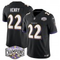 Baltimore Ravens #22 Derrick Henry Black F.U.S.E. 2024 AFC North Division Champions Vapor Limited Jersey