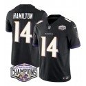Baltimore Ravens #14 Kyle Hamilton Black F.U.S.E. 2024 AFC North Division Champions Vapor Limited Jersey