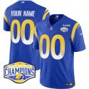 Los Angeles Rams Custom Blue 2024 NFC West Champions F.U.S.E. Vapor Untouchable Limited Stitched Jersey