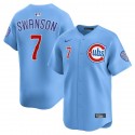 Chicago Cubs #7 Dansby Swanson Blue 2024 25 2nd Alternate Limited Stitched Jersey