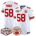 Kansas City Chiefs #58 Derrick Thomas White F.U.S.E. 2024 AFC West Division Champions Vapor Limited Stitched Jersey