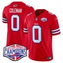 Buffalo Bills #0 Keon Coleman Red 2024-25 F.U.S.E. AFC East Division Champions Patch Limited Stitched Jersey