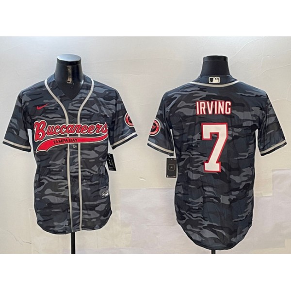 Tampa Bay Buccaneers #7 Bucky Irving Gray Camo Cool Base Stitched Jersey