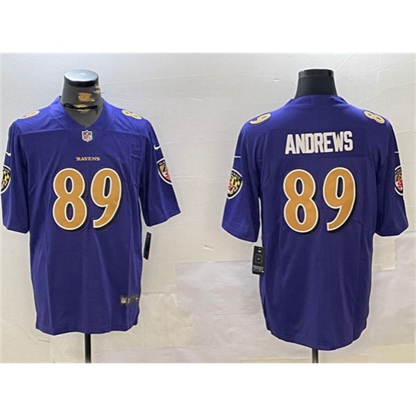 Baltimore Ravens #89 Mark Andrews Purple Gold Vapor Untouchable Limited Jersey