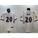 Baltimore Ravens #20 Ed Reed White Vapor Limited Jersey