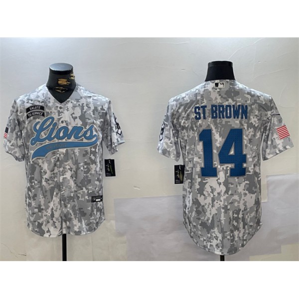 Detroit Lions Blank 2024 Arctic Camo Salute To Service Stitched Jersey