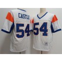 Blue Mountain State #54 Thad Castle White Stitched Jersey